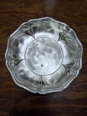Germany Silver Plated 3 Footed Bowl Vintage WMF Ikora Holiday Dish Tray Grapes